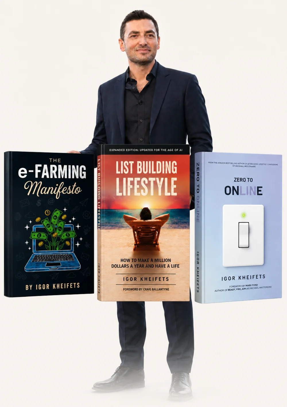 Igor Kheifets with his three books